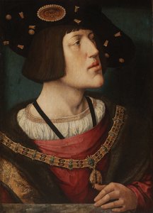 西班牙的查理五世肖像150-1558年，1519年 作者 伯纳德·范·奥利