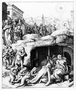 英雄的崇拜，由Hendrik Goltzius雕刻，1585年 作者 贝纳迪诺·帕塞里（Bernardino Passeri）