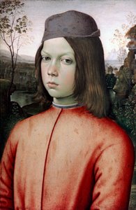 一个男孩的肖像》，约1480-1485年 作者 贝纳迪诺·平图里奇奥