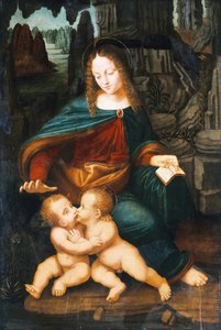 圣母和圣婴约翰的孩子，约1496年。 作者 贝纳迪诺·孔蒂