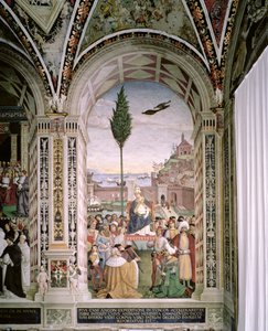 1464 年 8 月 15 日，教皇庇护二世（1405-64 年）在安科纳为即将前往圣地的舰队祈福 作者 贝纳迪诺·贝托·平图里基奥