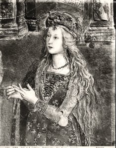 圣凯瑟琳，可能是来自圣徒生活的Lucrezia Borgia（1480-1519）的肖像，Sala dei Santi，1492-94