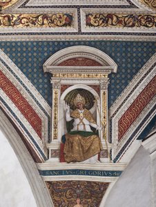 St Gregory the Great, detail of the Doctors of the Church (fresco 作者 贝纳迪诺·贝托·平图里基奥