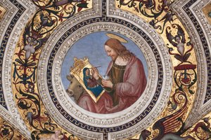 St Luke, detail of The Four Evangelists (fresco 作者 贝纳迪诺·贝托·平图里基奥