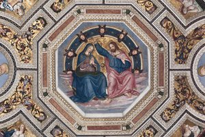 Pinturicchio (Bernardino di Betto) (1454-1513) - 1508-1510 罗马圣玛丽亚德尔波波罗大教堂（圣玛丽亚德尔波波罗教堂）的圣母合唱团加冕典礼 作者 贝纳迪诺·贝托·平图里基奥