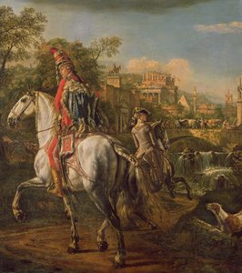 骑马的轻骑兵，1773年 作者 贝尔纳多·贝洛托（Canaletto）