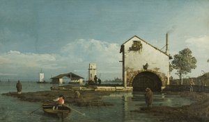 随想曲，泻湖，约1743年（布面油画 作者 贝尔纳多·贝洛托（Canaletto）