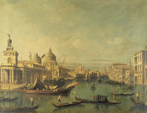 威尼斯大运河入口（布面油画） 作者 贝尔纳多·贝洛托（Canaletto）