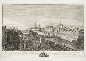 德累斯顿城墙意大利门外景 作者 贝尔纳多·贝洛托（Canaletto）