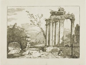 废墟景观 作者 贝尔纳多·贝洛托（Canaletto）