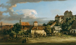 皮尔纳（Pirna）：1750年代中期，南方的奥贝托（Obertor）。 作者 贝尔纳多·贝洛托（Canaletto）