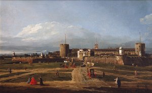米兰的斯福尔扎城堡（Castello Sforzesco），约1744年 作者 贝尔纳多·贝洛托（Canaletto）