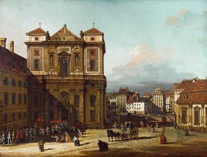 1758年至1761年之间，西北的弗赖永维也纳 作者 贝尔纳多·贝洛托（Canaletto）