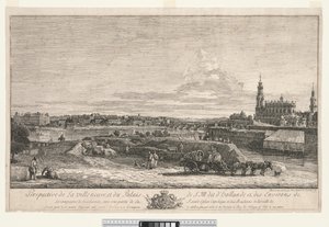 德累斯顿景观，1748年。 作者 贝尔纳多·贝洛托（Canaletto）