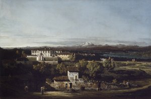 加扎达的佩拉博别墅（后来的梅尔齐）景观 作者 贝尔纳多·贝洛托（Canaletto）