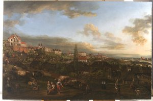 华沙看法有Ordynacki宫殿的，1772年 作者 贝尔纳多·贝洛托（Canaletto）