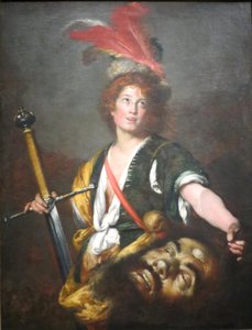 大卫与歌利亚的头 作者 贝尔纳多·斯特罗兹（Bernardo Strozzi）