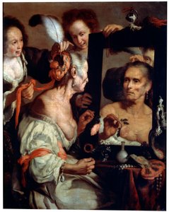 1630年后的老蜂鸟Vanitas。