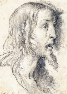 右边的基督头， 作者 贝尔纳多·斯特罗兹（Bernardo Strozzi）