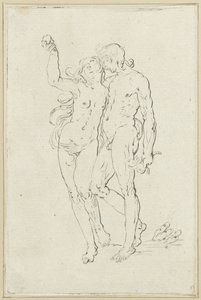 亚当和夏娃 作者 Joachim Wtewael (可能)