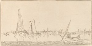 河流与城镇，1775年。 作者 伯恩哈德·施洛德
