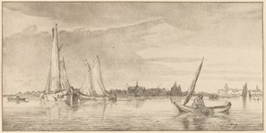 河流与城镇，1775年。 作者 伯恩哈德·施洛德