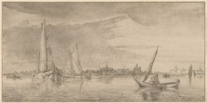 河流与城镇，1775年。 作者 伯恩哈德·施洛德