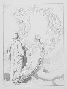 但丁的《神曲》，《天堂》（石版画），图版 XIX 作者 伯恩哈德·舒勒