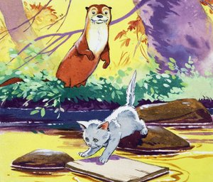 水獭翻尾