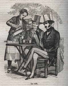 Le cafe-在Jean Anthelme Brillat Savarin的“ La Physiologie du gout”中雕刻