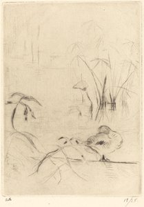 岸上休息的鸭子，1888年至1890年。 作者 贝特·莫里索（Berthe Morisot）