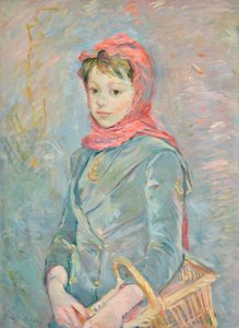 法语: Fillette portant un panier 作者 贝特·莫里索（Berthe Morisot）