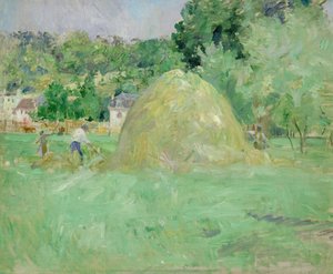 1883年布吉瓦尔的干草堆 作者 贝特·莫里索（Berthe Morisot）