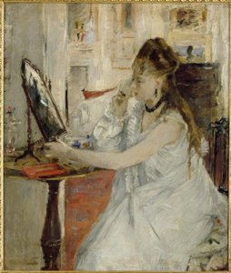 Jeune femme se poudrant（Young粉的年轻女子） 作者 贝特·莫里索（Berthe Morisot）