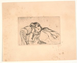 躺在沙发上的女人 (Jeanne-Marie) 作者 贝特·莫里索（Berthe Morisot）