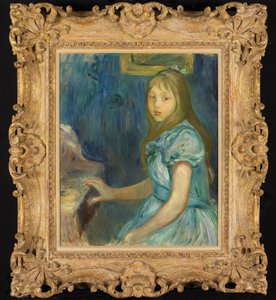 露西-莱昂在钢琴旁 作者 贝特·莫里索（Berthe Morisot）