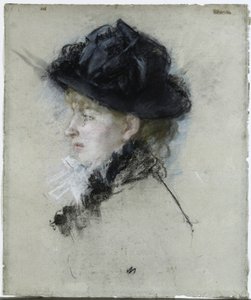 路易丝·里森纳小姐，1888年。 作者 贝特·莫里索（Berthe Morisot）