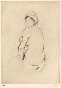 裸体，18881890。 作者 贝特·莫里索（Berthe Morisot）
