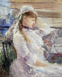 一位坐着的年轻女子的档案 作者 贝特·莫里索（Berthe Morisot）
