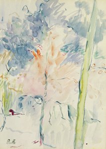 红树在木头，1893年 作者 贝特·莫里索（Berthe Morisot）