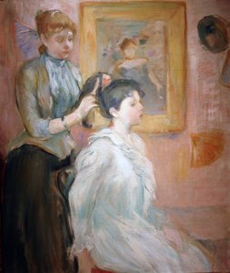 梳妆台（布面油画） 作者 贝特·莫里索（Berthe Morisot）