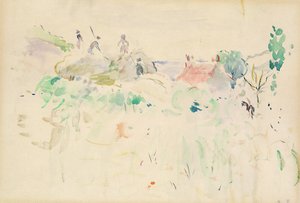 1886年泽西岛的干草堆 作者 贝特·莫里索（Berthe Morisot）