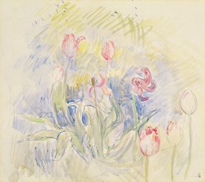 郁金香，1890年 作者 贝特·莫里索（Berthe Morisot）