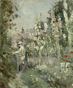 蜀葵的小男孩 作者 贝特·莫里索（Berthe Morisot）