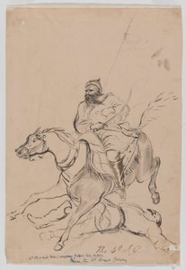 第四非正规骑兵队，c.1845（水彩画） 作者 白求恩唐纳德·格兰特