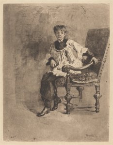 坐着的圣徒，约1872年。
