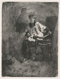 坐着的圣徒，约1872年。