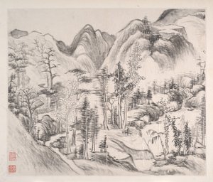 风景，1814 年（画册共八页；纸本墨水）