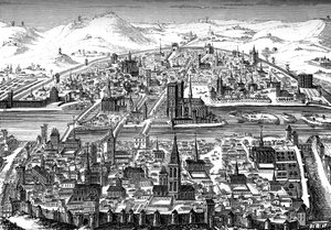 法国巴黎，1607年。 作者 比森和科塔德