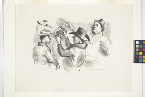 马匹拍卖会（石版画） 作者 董事罗宾逊